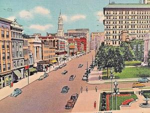 Postcard  Main Street Looking North in Hartford, CT.  W3