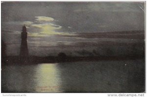 New York Buffalo Harbor By Moonlight 1910