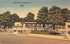 Covington Tennessee Baxter Motel, Color Linen Vintage Postcard U10333