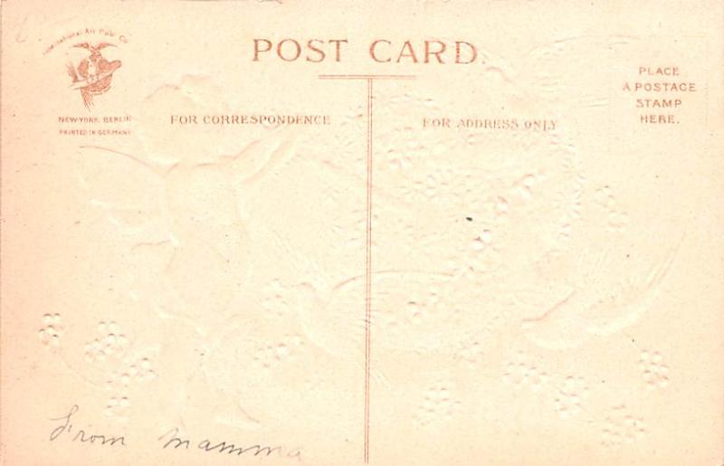 Artist Ellen Clapsaddle Valentines Day Unused writing on front, square corners