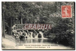 Old Postcard Bois de Vincennes Road and Bridge Rustic Cascade Drum