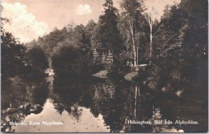 Finland Helsinki Kuva Alppilasta Vintage RPPC 09.51