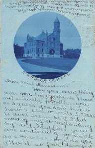 RPPC MURDOCK SCHOOL WINCHENDON MASSACHUSETTS REAL CINOTYPE PHOTO POSTCARD 1907