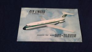 Photocard Infocard Postcard aer Lingus Choses BAC One Eleven