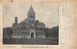 The Chestnut Street School, Lisbon, Ohio 1907 Vintage Postcard