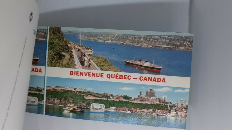 Vintage postcard album with mini photos - Quebec Canada