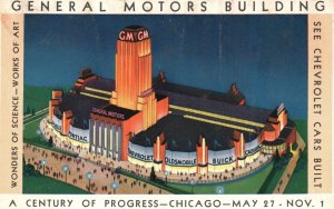 Vintage Postcard 1910s General Motors Building A Century of Progress Chicago ILL