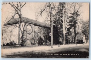 Mt Holly New Jersey Postcard Burlington County Jail House c1947 Vintage Antique