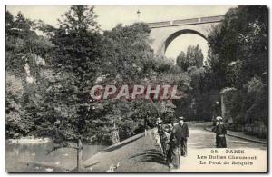 Paris - 19 - Buttes Chaumont - The Bridge of bricks Old Postcard