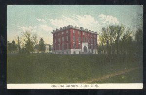 ALBION MICHIGAN MCMILLIAN LIBRARY 1910 VINTAGE POSTCARD