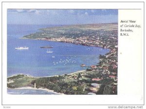 Aerial view of Carlisle Bay, Barbados, 40-60s