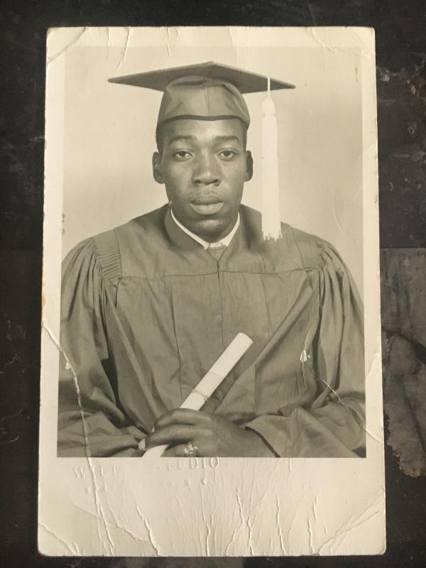 Mint Postcard Black Americana RPPC African American Man High School Graduate