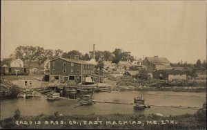 East Machias Maine ME Caddis Bros Eastern Illus Real Photo Vintage Postcard