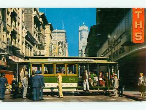 San Franscisco CA Cable Car Powell Mason Station   Postcard # 5543