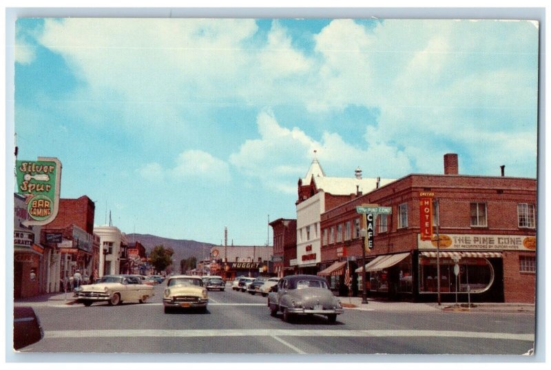 Carson City Nevada Postcard Carson Street Looking North Road Classic Cars c1960