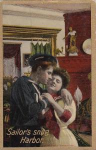 Romantic Couple Sailor's Snug Harbor 1910