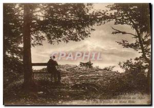 Old Postcard Sickle View Alpine chain and Mont Blanc