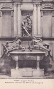 Italy Firenze Cappella Medicee Monumento a Lorenzo de' Medici Michelangelio