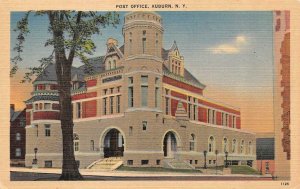 AUBURN, New York NY    POST OFFICE   Cayuga County   c1940's Linen Postcard