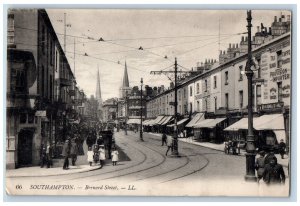 Southampton Hampshire England Postcard Bernard Street Railroad c1910 Posted