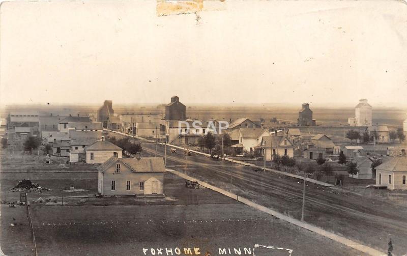 C86/ Fox Home Minnesota Mn Photo RPPC Postcard c1910 Birdseye Homes Elevators