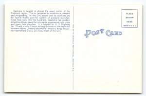 United States Post Office Gastonia North Carolina Vintage Linen NC Postcard