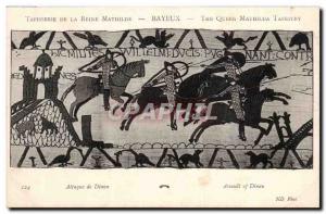 Tapissserie of Queen Matilda Bayeux Old Postcard Attack of Dinan