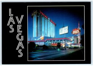 LAS VEGAS, Nevada NV ~ Bob Stupak's VEGAS WORLD Night Neon c1980s 4x6 Postcard