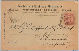 53810 - ITALY KINGDOM - Postal History: ADVERTISING POSTCARD from NAPLES - 1895-