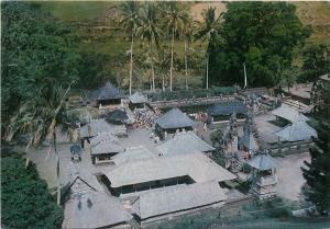 Indonesia Bali Island Temple Festival aerial view postcard