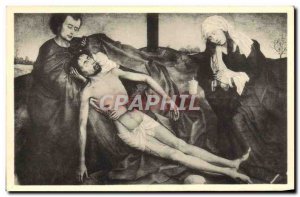 Old Postcard Roger De La Pasture Says van der Weyden Pieta Musee De Bruxelles