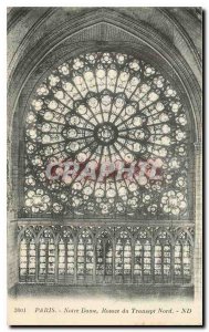 Old Postcard Notre Dame Paris Rosette Transpert North