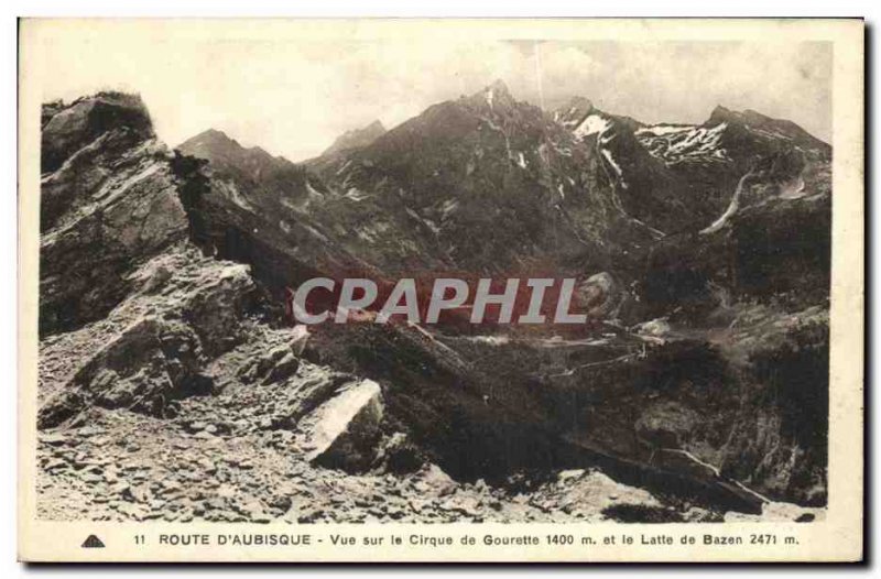 Old Postcard Route D Aubisque View Cirque Gourette and Latte Bazen