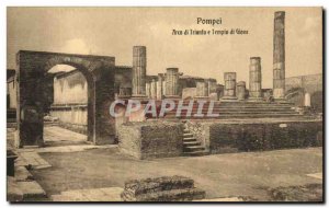 Postcard Old Arco di Pompei Triento e Tempio di Giove