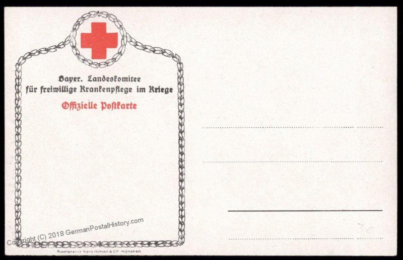 Germany WWI Bavarian Red Cross Jesus Christ Deutsches Rotes Kreuz Artist S 79498