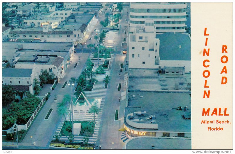 Night Scene, Lincoln Road Mall, MIAMI BEACH, Florida, 40-60´