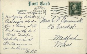 Peaks Island ME Ocean Side Home c1910 Postcard