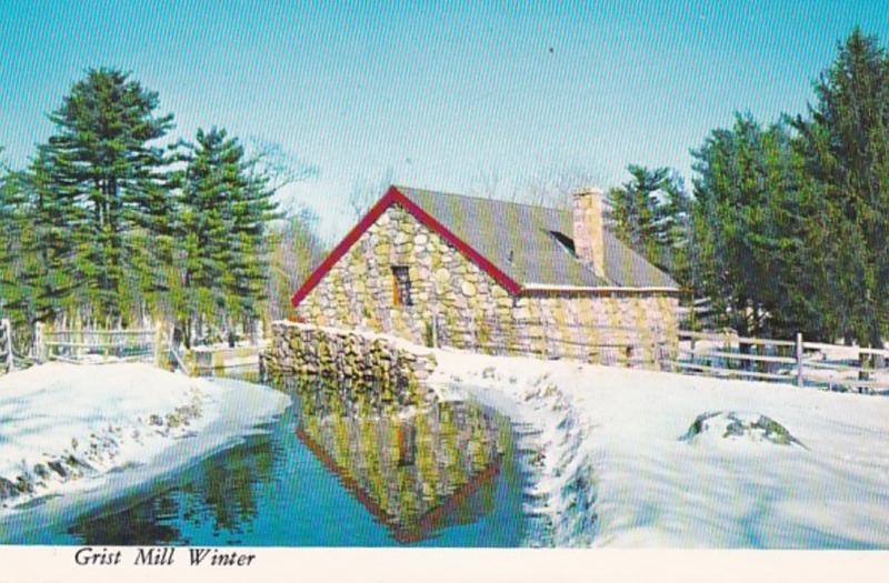 Masachusetts Sudbury Grist Mill In Winter Longfellow's Wayside Inn