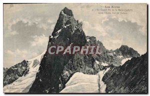 Old Postcard The Alps Grand Peak of Meije seen from Arete is the Rateau