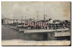 Old Postcard Boat War Toulon The small torpedo rank Post