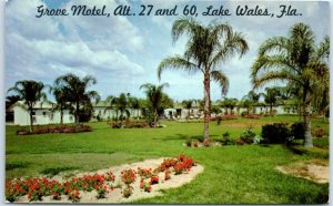 Postcard - Grove Motel - Lake Wales, Florida