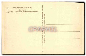 Old Postcard Rocamadour Parvis A Guache L & # 39Escalier De La Chapelle