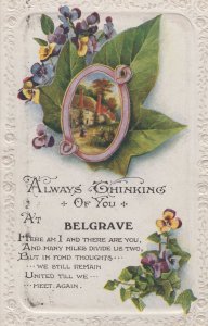 Thinking Of You At Belgrave Cheshire Old Greetings Postcard