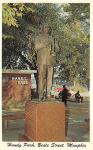 HANDY PARK BEALE STREET MEMPHIS TENNESSEE BLACK AMERICANA POSTCARD (c. 1970s)