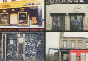 Scottish Bed Derelict Shop Bedding Burns Country Disco Postcard