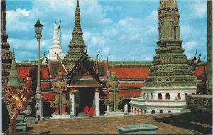 Thailand Inside Of Wat Phra Kaew Emerald Buddha Temple Bangkok Postcard 09.10