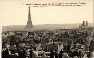 CPA PARIS 16e-Panorama pris de l'Arc de Triomphe-la Tour Eiffel (325376)