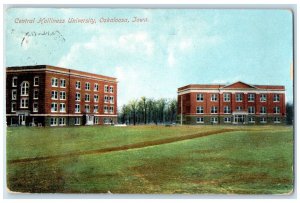 1909 Central Holliness University Exterior Building Oskaloosa Iowa IA Postcard