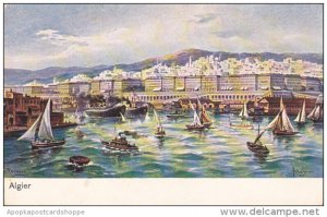 Algeria Algier Coastal Harbor Scene