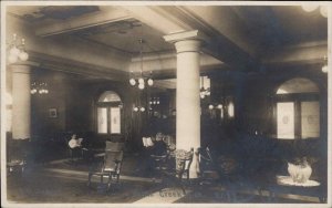 Battle Creek Michigan MI Sanitarium Parlor c1910 Real Photo Postcard